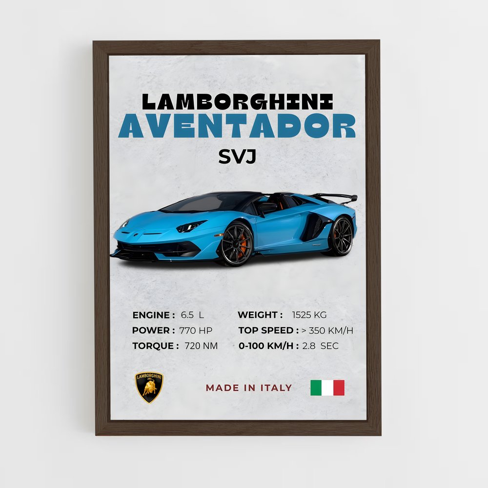 Poster L'Aventador en Piste – affiche Lamborghini (vue 5)